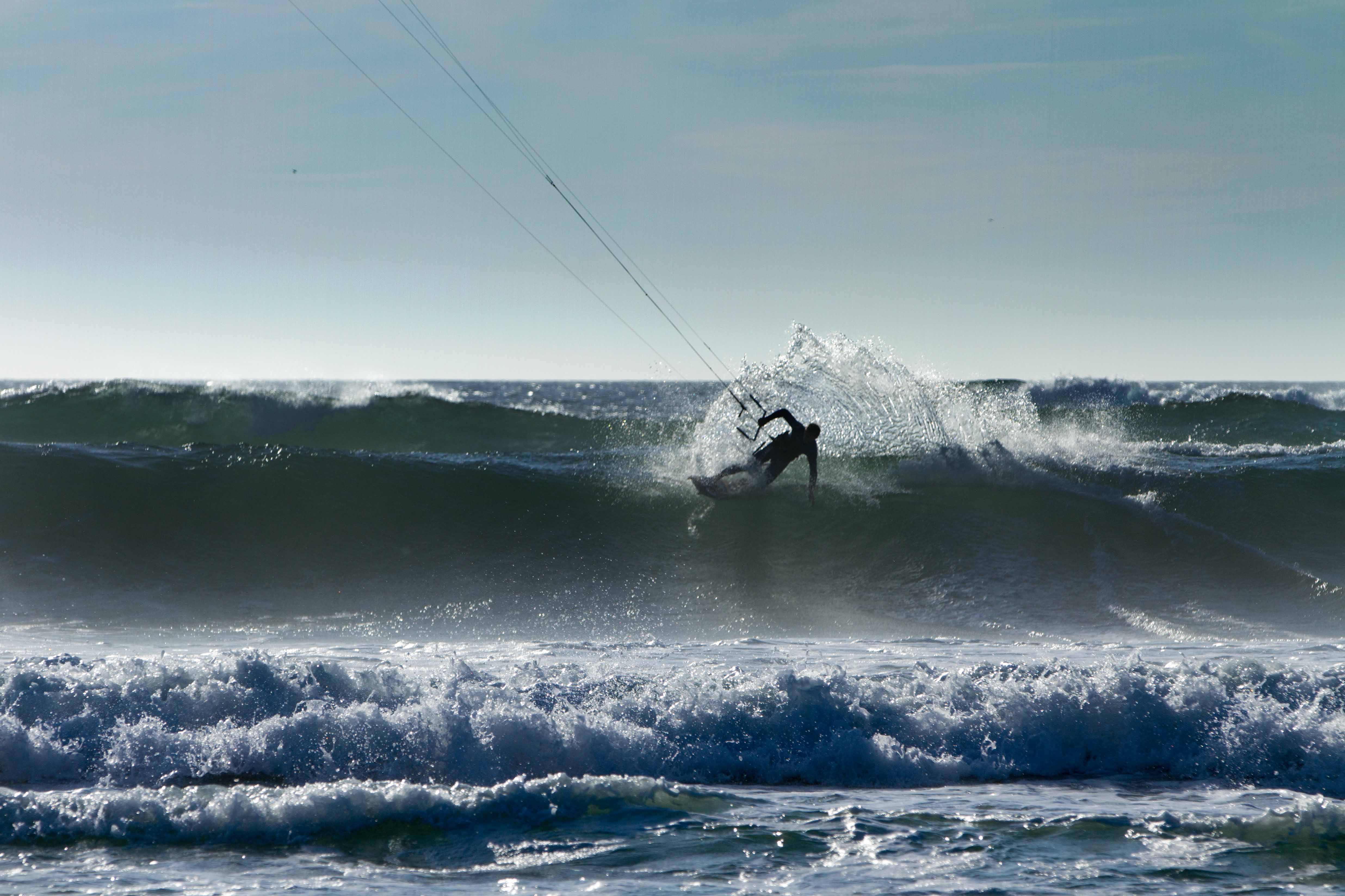 Kitesurf: there are no mountains in Les Landes. The majority of sports are connected to the water.